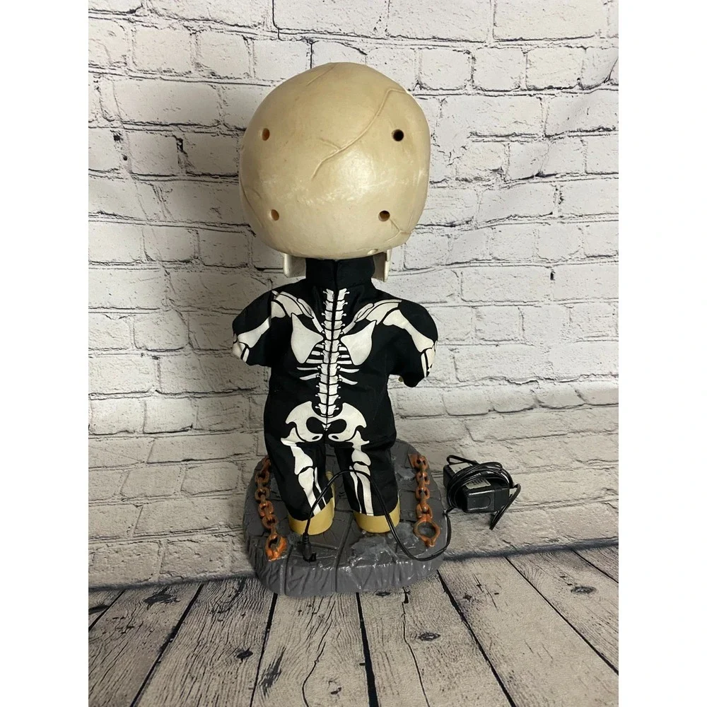 Vintage‎ *Video* Rare 2001 Gemmy Big Head Dancing Skeleton Super Freak Halloween